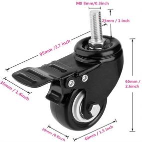 img 3 attached to Onerbuy Casters Replacement Industrial Furniture Material Handling Products for Casters