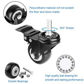 img 2 attached to Onerbuy Casters Replacement Industrial Furniture Material Handling Products for Casters