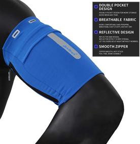 img 3 attached to Stay Active with the HiRui Running Armband Sleeve: Universal Sports Armband Cell Phone Holder for Exercise & Workout. Compatible with iPhone 12/12Pro/Mini, iPhone 11/11Pro, Samsung Galaxy & All Phones (M, Blue)