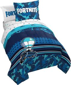 img 4 attached to 🚌 Jay Franco Fortnite Battle Bus 5 Piece Twin Bed Set - Reversible Comforter & Sheet Set – Official Fortnite Product, Super Soft and Fade Resistant Microfiber