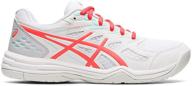 👟 asics women's upcourt volleyball shoes: premium athletic footwear for women logo