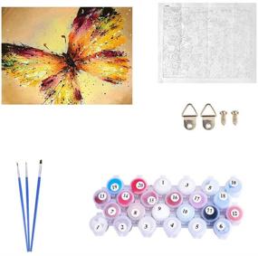 img 1 attached to Colorful Butterfly Painting Kit: Kimily DIY Paint by Numbers for Adults and Kids - Complete Acrylic Paint by Numbers Set for Home Wall, Living Room, and Bedroom Decoration