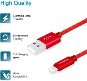 img 3 attached to 🔌 Red Tranesca Dual USB Wall Charger with 6ft Charging Cable