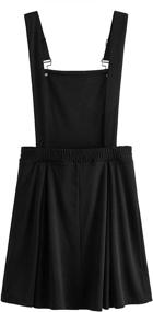 img 3 attached to 👗 Effortlessly Stylish: Romwe Adjustable Pleated Overall Pinafore Women's Clothing