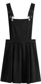 img 4 attached to 👗 Effortlessly Stylish: Romwe Adjustable Pleated Overall Pinafore Women's Clothing