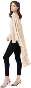 img 3 attached to Delicate Chiffon Wedding Bridal Capelet: Elegant Evening Women's Accessories