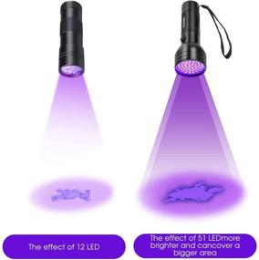 img 1 attached to 🔦 YOUTHINK Black Light: Portable 51 LED UV Flashlights for Home & Hotel Inspection, Pet Urine Detection, Bed Bug Identification, Dry Stains & Odor Elimination