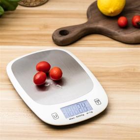 img 2 attached to 🍳 Ultra Slim TOMIBA Digital Touch Kitchen Scale: 11 lb Food Scale with Easy-to-Clean Design and Large Display