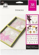 🧚 folkart fairy garden stencil value pack clear - 7" x 10" - complete your fairy garden designs with ease logo