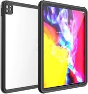 🔒 waterproof case for ipad pro 12.9 2020 4th gen - premium quality cover with kickstand & hand rope - black logo