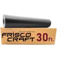 🖤 frisco craft matte black permanent vinyl - 12" x 30 ft black vinyl roll: adhesive sheets for cricut, silhouette, & cameo logo