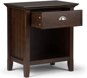 img 2 attached to SIMPLIHOME Acadian Bedside Brunette Rectangle Furniture