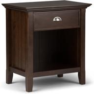 simplihome acadian bedside brunette rectangle furniture логотип