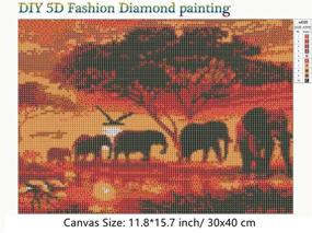 img 2 attached to Painting Elephants Rhinestone Embroidery 11 8X15 8