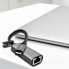 img 4 attached to 🔌 Высокоскоростной адаптер USB-C к Ethernet: Подключайте и играйте с кабелем Thunderbolt 3 к Gigabit Ethernet для MacBook Pro 2020/2019/2018/2017, iPad Pro, Samsung, XPS и многих других!