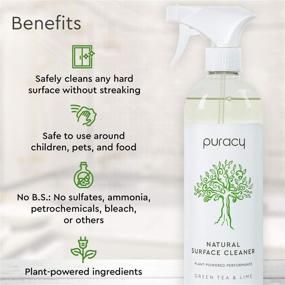 img 2 attached to 🌱 Puracy Multi-Surface Cleaner - Natural All Purpose Household Cleaning Spray: 99.96% Plant-Based Formula - Kitchen & Countertop Multisurface Cleaner (25 Fl Oz, Pack of 2)