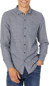 img 4 attached to Men's Clothing: Goodthreads Slim Fit Long Sleeve Brushed Heather