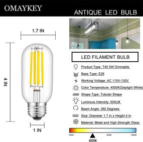 img 3 attached to 🔦 OMAYKEY T45X110Mm Dimmable Daylight Equivalent – Industrial Electrical Solution