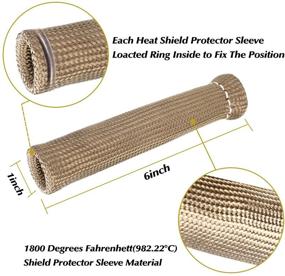 img 1 attached to 🔥 Силиконовые чехлы высокой производительности из титана для кабелей свечей зажигания на 8 штук, выдерживающие температуру до 1800 градусов, защитят провода от перегрева на двигателях SBC BBC 350 454, длина 6 дюймов.