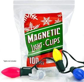 img 3 attached to 🎄 100-Pack Extra Strong Magnetic Christmas Light Clips: C9 Socket Magnet for Holiday & Patio Lighting, Christmas Tree, and Globe String Lights