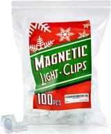 🎄 100-pack extra strong magnetic christmas light clips: c9 socket magnet for holiday & patio lighting, christmas tree, and globe string lights логотип