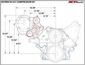 img 3 attached to 🔧 ICT Billet LS Truck R4 A/C Air Conditioner Compressor Bracket Kit - LSX AC (LS3 Camaro) LS1 LS3 LS2 LQ4 LQ9 LS6 L92 L99 L33 LR4 - Made in the USA 551585X-3