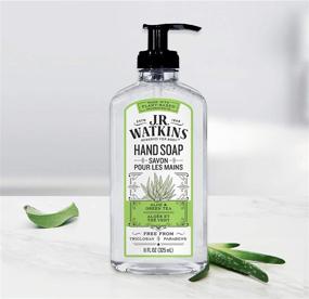 img 2 attached to 🌿 J.R. Watkins Aloe & Green Tea Gel Hand Soap: 2 Pack, 11 fl oz, Made in USA, Cruelty-Free Liquid Hand Wash for Bathroom or Kitchen