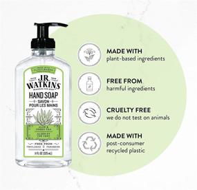 img 4 attached to 🌿 J.R. Watkins Aloe & Green Tea Gel Hand Soap: 2 Pack, 11 fl oz, Made in USA, Cruelty-Free Liquid Hand Wash for Bathroom or Kitchen