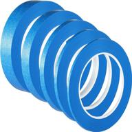 🔵 cornison 5 rolls fine line tape - 1/16, 1/8, 1/4, 1/2, and 3/4 inch x 52 yard - fineline masking tape for automotive diy car auto paint (blue) logo