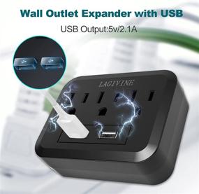 img 2 attached to LAGIVINE Wall Outlet Extender With USB