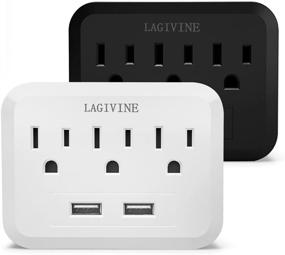 img 4 attached to LAGIVINE Wall Outlet Extender With USB