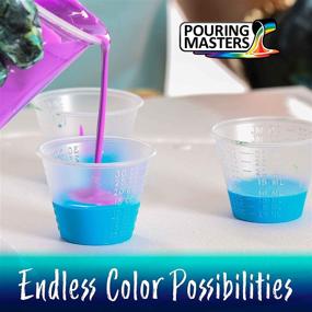 img 2 attached to 🎨 Premium Pouring Masters 36-Color Acrylic Pouring Paint Set - Ready to Pour with Silicone Oil & Gloss Medium - Pre-Mixed High Flow - 2-Ounce & 8-Ounce Bottles - Ideal for Canvas, Wood, Paper, Crafts, Tile