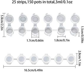 img 3 attached to 150 полых полосок для краски - Мини полоски с крышками 🎨 для ремесел, искусства и хранения в классе - 25 полосок (3 мл/0,1 унции) для школьных художественных проектов