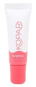 img 2 attached to 🥥 Kopari Organic Coconut Lip Glossy - Clear - Hydrating Lip Gloss with Coconut Oil, Vitamin E, and Shea Butter - Non GMO, Vegan, Sulfate Free - 0.35 Oz