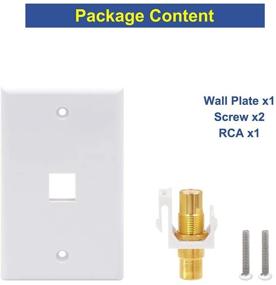 img 3 attached to Белая одиночная пластина для стены с разъемом RCA для аудио сабвуфера - улучшение SEO.