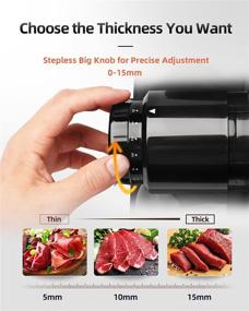 img 2 attached to Adortec Electric Meat Slicer for Home Use with Extra Stainless Steel Blade – Perfect for Jerky, Bread, Cheese, and More!