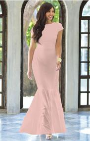 img 3 attached to 👗 Elegant Koh Evening Cocktail Bridesmaids Fishtail Women's Clothing: Graceful and Stylish Attire