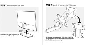 img 1 attached to 🖥️ Enhance Your AOC i2367Fh/Fm/F, i2757Fh/Fm, i2067f, and i2267Fw/Fwh Monitors with the HumanCentric VESA Mount Adapter Bracket