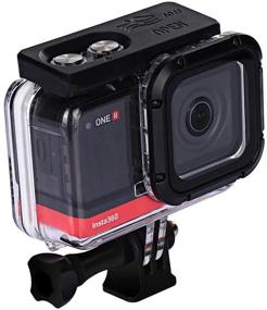 img 1 attached to 🏊 Highly Protective Underwater Housing Case for Insta360 ONE R 4K Wide Angle Mod, Perfect for Diving up to 60M/196FT, Complete with Bountiful Bracket Accessories