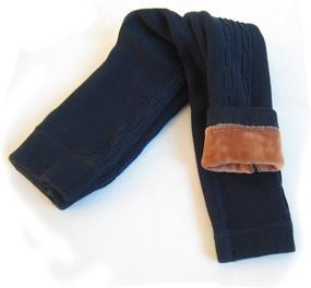 img 2 attached to DCOIKO Лосины эластичные вязаные брюки одежда для девочек в лосинах