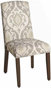 img 1 attached to 🪑 HomePop Parsons Classic Upholstered Accent Dining Chair Set: Curved Top, 2 Chairs, Suri Brown - Stylish and Comfortable!