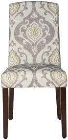 img 3 attached to 🪑 Набор обитых участков столовых стульев HomePop Parsons Classic: изогнутая спинка, 2 стула, коричневый цвет Сури - Стильные и комфортные!