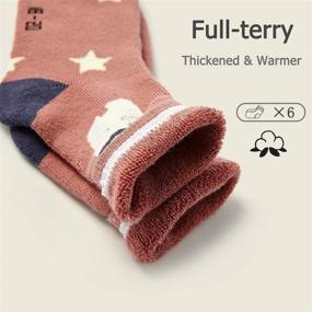 img 2 attached to 🧦 Зимние носки для мальчиков: теплые, толстые хлопковые термальные носки для детей - набор из 6 пар