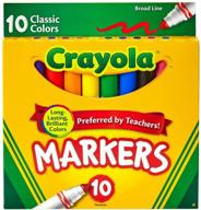 🖍️карандаши crayola с широкой линией, классические цвета, по 10 штук (пакет из 6): яркие инструменты для творческих проектов! логотип