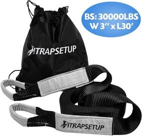 img 4 attached to 🚜 PITRAPSETUP 30,000lb Recovery Tow Strap - Rescues Vehicles Trapped in Mud/Snow, Heavy-Duty 3" x 30' Winch Snatch Strap - Reinforced Loops, Water-Resistant Off-Road Truck Accessory