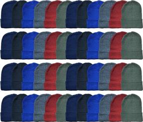 img 4 attached to 🧣 Yacht & Smith 48 Pack Wholesale Bulk Winter Thermal Beanies Skull Caps and Thermal Gloves Unisex - Keep Warm in Style!