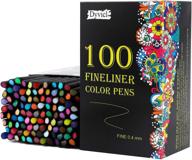 🖌️ dyvicl 100-color fineliner pens set - 0.4mm fine point markers for bullet journaling, note taking, calendar, agenda - ideal for adult coloring and fine tip drawing logo