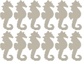 img 3 attached to 🐠 Buy Creative Hobbies Unfinished Wood Seahorse Cutout Shapes - 5 Inch Tall (Pack of 12) for Painting and Decoration