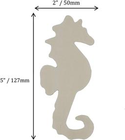 img 2 attached to 🐠 Buy Creative Hobbies Unfinished Wood Seahorse Cutout Shapes - 5 Inch Tall (Pack of 12) for Painting and Decoration