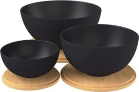 img 3 attached to Bamboo Fiber Cutting Serving Bowls: Combining Sustainability and Versatility